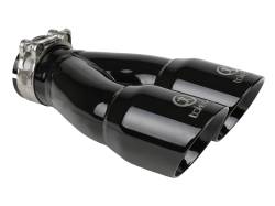 aFe Power - aFe 49T25364-B10 2.5" SS Exhaust Tip 2.5" In x 3" Dual Out x 9.5" L Bolt-On - Image 1