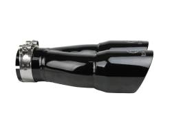 aFe Power - aFe 49T25364-B10 2.5" SS Exhaust Tip 2.5" In x 3" Dual Out x 9.5" L Bolt-On - Image 2