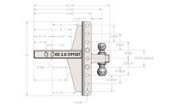BulletProof Hitches - BulletProof ED20OFFSET 2.0" Extreme Duty 4" & 6" Offset Hitch - Image 7