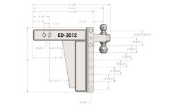 BulletProof Hitches - BulletProof ED3012 3.0" Extreme Duty 12" Drop Or Rise Hitch - Image 8
