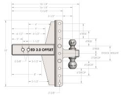 BulletProof Hitches - BulletProof ED30OFFSET 3.0" Extreme Duty 4" & 6" Offset Hitch - Image 8