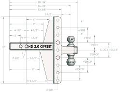 BulletProof Hitches - BulletProof HD20OFFSET 2.0" Heavy Duty 4/6" Offset Hitch - Image 8