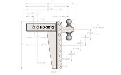 BulletProof Hitches - BulletProof HD3012 3.0" Heavy Duty 12" Drop Or Rise Hitch - Image 7