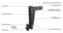 BulletProof Hitches - BulletProof HD3016 3.0" Heavy Duty 16" Drop Or Rise Hitch - Image 7