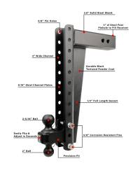 BulletProof Hitches - BulletProof HD3018 3.0" Â Heavy Duty 18" Drop/Rise Hitch - Image 6