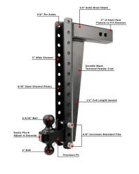 BulletProof Hitches - BulletProof HD3020 3.0" Â Heavy Duty 20" Drop/Rise Hitch - Image 6