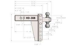 BulletProof Hitches - BulletProof HD308 3.0" Heavy Duty 8" Drop Or Rise Hitch - Image 8