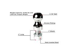 BulletProof Hitches - BulletProof Hitches 178THREADEDBALL 1-7/8" Threaded Ball - Image 6