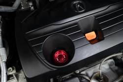 HPS Performance - HPS 5269-104R Anodized Billet Alum Oil Cap M32x3.5 18mm Tall Thread 37mm Height - Image 2