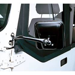 Rugged Ridge 11001.08 CJ-Style Side Mirror Kit Black for 97-06 Jeep Wrangler TJ