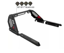 Black Horse Off Road - Black Horse VIRB07B-PLB Vigor Roll Bar w/7.0" LED Blk for 05-21 Nissan Frontier - Image 2
