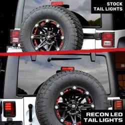 Recon - Recon 264234BK LED Tail Lights Smoked Lens for 07-18 Wrangler JK - Image 4