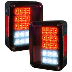 Recon - Recon 264234CL LED Tail Lights Clear Lens for 07-18 Wrangler JK - Image 2