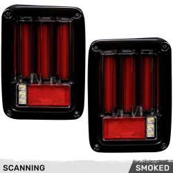 Recon - Recon 264234LEDBK OLED Tail Lights Smoked Lens for 07-18 Wrangler JK - Image 1