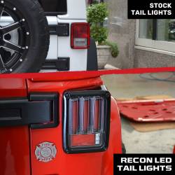 Recon - Recon 264234LEDBK OLED Tail Lights Smoked Lens for 07-18 Wrangler JK - Image 4