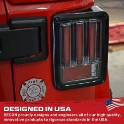 Recon - Recon 264234LEDRD OLED Tail Lights Red Lens for 07-18 Wrangler JK - Image 3