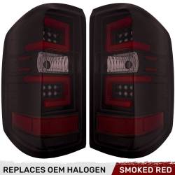 Recon - Recon 264238RBK LED Tail Lights Red Smoked Lens 14-18 Silverado 1500/HD - Image 1