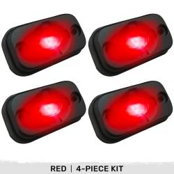 Recon - Recon 264515RD High Power LED Underbody Rock Light Kit Red 4pc. - Image 1