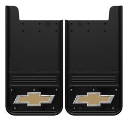 Gatorback - Gatorback GB1223BT-GFULL 12"x23" Universal Black Mud Flaps Bowtie Logo - Image 1