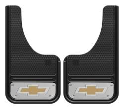 Gatorback - Gatorback GB1018CUTBT-G Mini Cut-Style 10"x18" Black Mud Flaps Bowtie Logo - Image 1