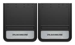 Gatorback - Gatorback GA2124PL 21"x24" Rear Dually Black Mud Flaps Platinum Logo - Image 1