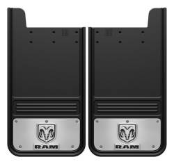 Gatorback - Gatorback GB1223RV 12"x23" Universal Black Mud Flaps for RAM Head Logo - Image 1