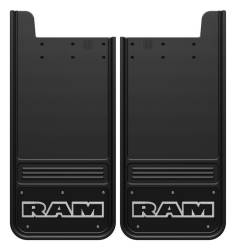 Gatorback - Gatorback GB1226RT-W 12"x26" Universal Black Mud Flaps for RAM Text Logo - Image 1