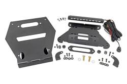 Rough Country Suspension Systems - Rough Country 93140 Front 10" Slimline Winch Mount Black for Polaris RZR Pro R - Image 1