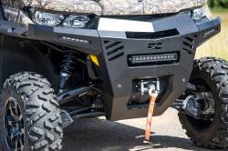 Rough Country Suspension Systems - Rough Country 97069 Heavy Duty Front Bumper w/LED Black for Can-Am Defender - Image 3