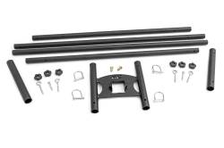 Rough Country Suspension Systems - Rough Country 117504 2" Receiver Dual Flag Pole Holder Black w/Poles - Image 1