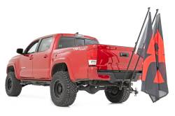 Rough Country Suspension Systems - Rough Country 117504 2" Receiver Dual Flag Pole Holder Black w/Poles - Image 2