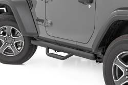 Rough Country Suspension Systems - Rough Country 3" Drop Step Nerf Bars Black for Jeep Wrangler JK 2DR RCJ1846A - Image 1