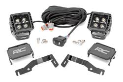 Rough Country Suspension Systems - Rough Country 72103 A-Pillar 2" LED Ditch Light Kit-Spot for 24-25 Toyota Tacoma - Image 2