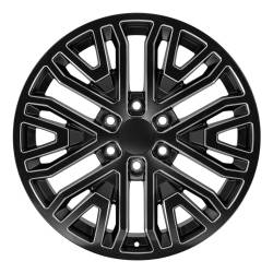 OE Wheels LLC - OE Wheels CV37-20090-6550-28B1M CV37 20x9 6x5.5 28mm Black/Milled - Image 2