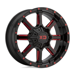 XD - XD Wheels XD838 MAMMOTH 20x10 5x5.0/5.5 -18mm Gloss Black/Red XD83821035918N - Image 1
