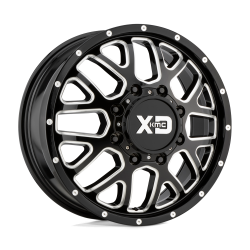 XD - XD Wheels XD843 GRENADE DUALLY 20x8.25 8x210 127mm Black/Milled XD843208893127 - Image 1