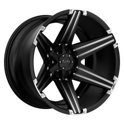 Tuff - Tuff Wheels T12 24x11 6x5.5 -45mm Satin Black/Milled 2411T12-56140M08 - Image 1