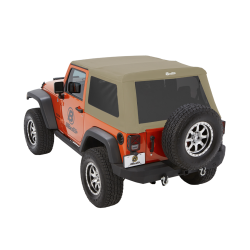 Bestop 54922-74 Trektop Glide Slantback Soft Top for 07-18 Jeep Wrangler JK 2DR