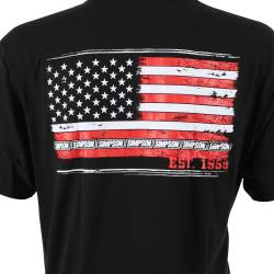 Simpson Safety - Simpson Safety 44018L American Flag T-Shirt Large Black - Image 5