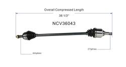 GSP - GSP NCV36043 Front Left CV Axle Assembly for 86-89 Honda Accord - Image 6