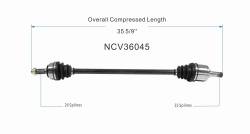 GSP - GSP NCV36045 88-91 Honda CRX Front Left CV Axle Assembly - Image 6