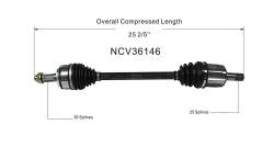 GSP - GSP NCV36146 Front Left CV Axle Assy for 16-21 Honda Civic Coupe/Hatch/Sedan 2.0 - Image 6