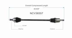 GSP - GSP NCV36557 Front Left CV Axle Assembly for 01-05 Honda Civic - Image 6
