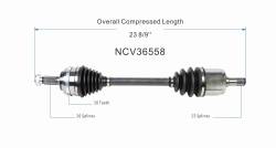 GSP - GSP NCV36558 Front Right CV Axle Assembly for 01-05 Honda Civic Coupe/Sedan - Image 6