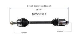 GSP - GSP NCV36567 06-14 Honda Ridgeline Front Right CV Axle Assembly - Image 6