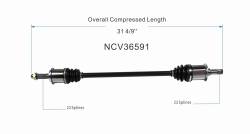 GSP - GSP NCV36591 03-08 Honda Element Right Rear CV Axle Assembly - Image 6