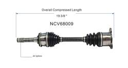 GSP - GSP NCV68009 Chevrolet Suzuki 4WD Front Left CV Axle Assembly - Image 6