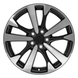 OE Wheels LLC - OE Wheels NS30 18x7.5 5x4.5 55mm Gloss Black/Machined NS30-18075-5450-55MB - Image 2