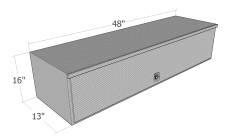 Unique Truck Accessories - Unique Truck HTB48 13"x16"x48"L HD Top Sider .10 Thick Diamond w/Flip Up Door - Image 1
