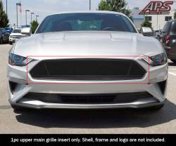 APS - APS Wire Mesh Grille Black 18-22 Mustang EcoBoost GR06GFD06H - Image 1